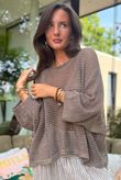 Conrad Grunge Loose Cotton Knit Earth